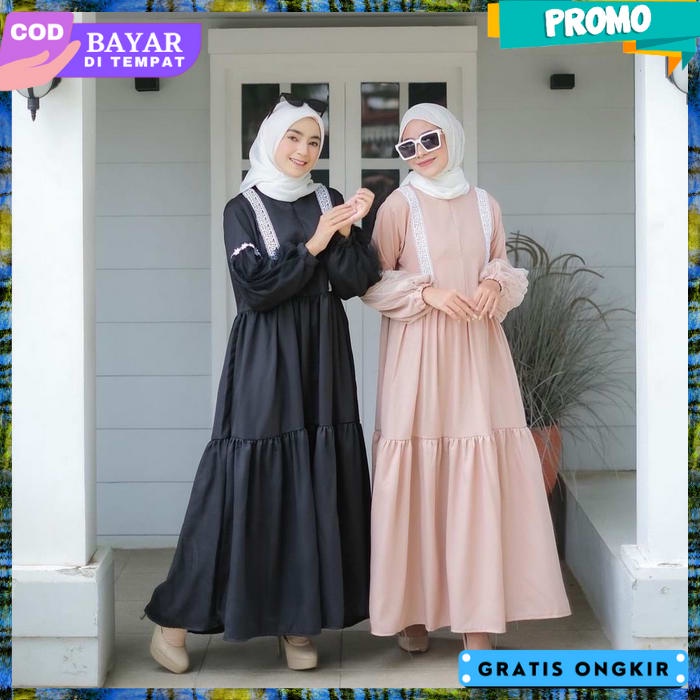 Ghamis Qanita Polos Gami Sanita Pakain Bwju Baj Atqsan Gamis Lebaran 2023 Atadan Gaun Kekinia Peremp