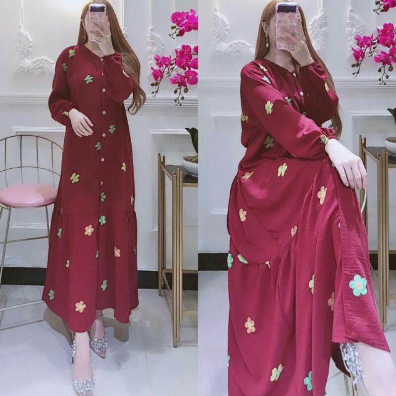 Baju Dress Fashion Kekinian Longdress Jemima