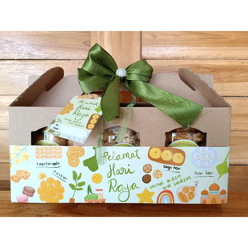 

Paket Hampers Lebaran isi 3 toples ukuran 600ml