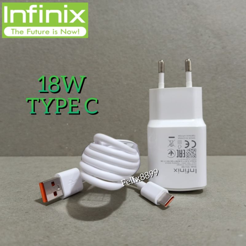 Charger infinix Hot 11 11s 11s NFC 12 12 Play NFC 12 Pro 20 20s 20 30 30i 5G play Original 18W Type C Fast Charging