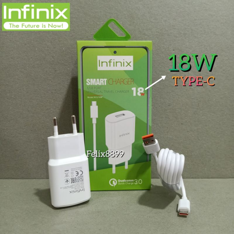 Charger infinix Hot 11 11s 11s NFC 12 12 Play NFC 12 Pro 20 20s 20 30 30i 5G play Original 18W Type C Fast Charging