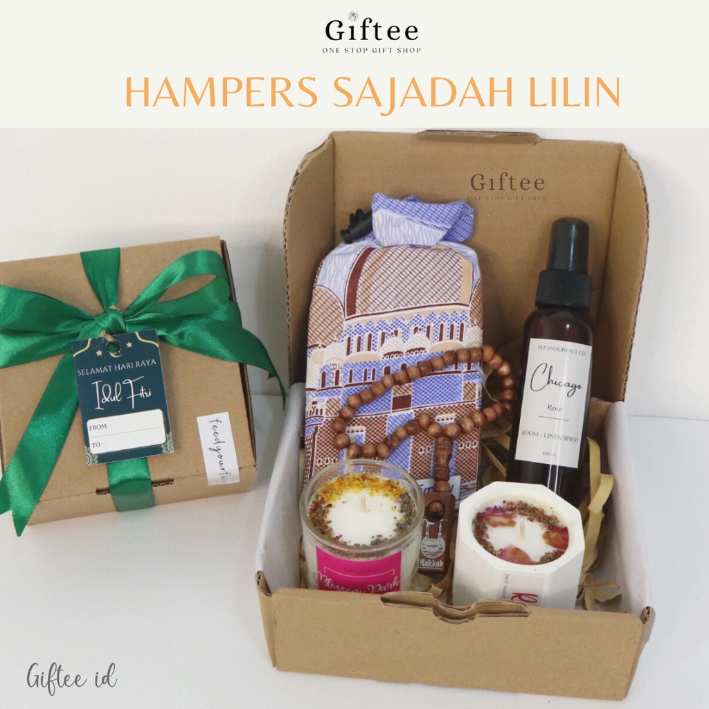 

HAMPERS SAJADAH LILIN AROMATERAPI ROOM & LINEN SPRAY SCENTED CANDLE GIFT BOX SET AROMA TERAPI AROMATHERAPY KADO HADIAH ULTAH ULANG TAHUN WISUDA GRADUATION WEDDING ISLAM MUSLIM SOUVENIR PARCEL LEBARAN IDUL FITRI RAMADHAN RAMADAN EID MUBARAK BY GIFTEE ID