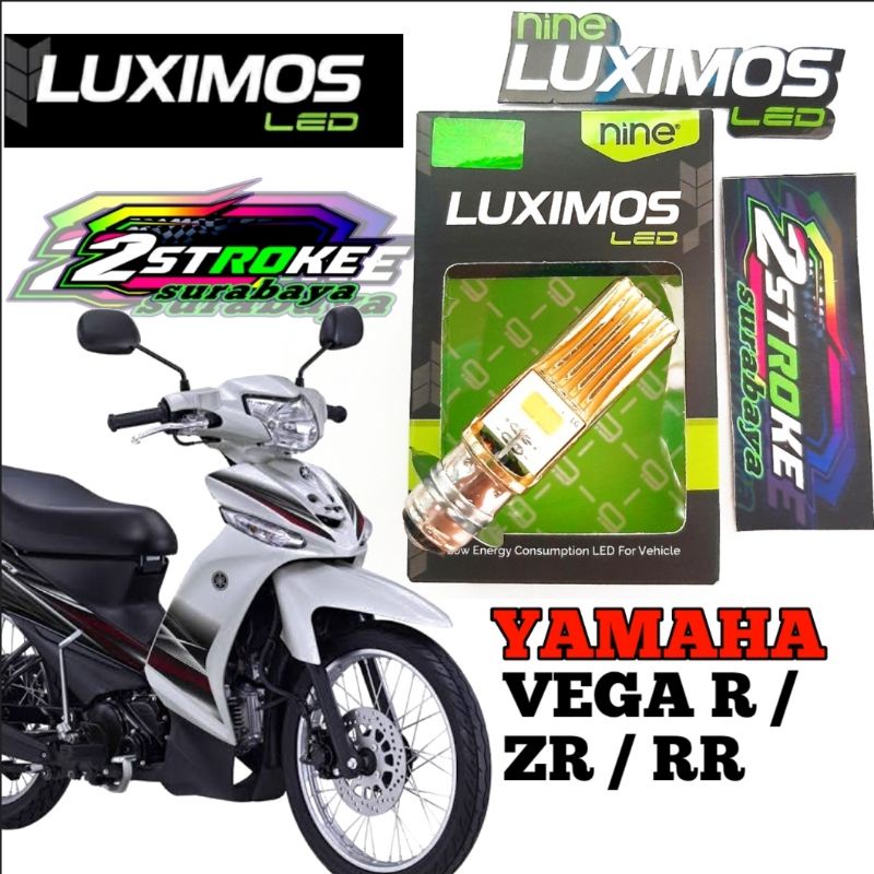 DOP / BOHLAM LAMPU DEPAN / UTAMA MOTOR LED LUXIMOS NINE YAMAHA VEGA R ZR RR FORCE AC / DC 12VOLT CAH