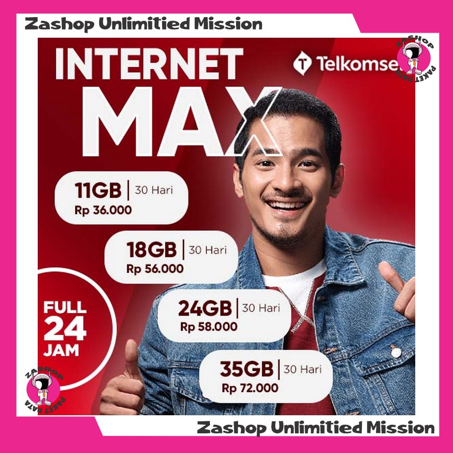 NEW TREND KUOTA TELKOMSEL INTERNET MAX - FULL 24 JAM 30HARI