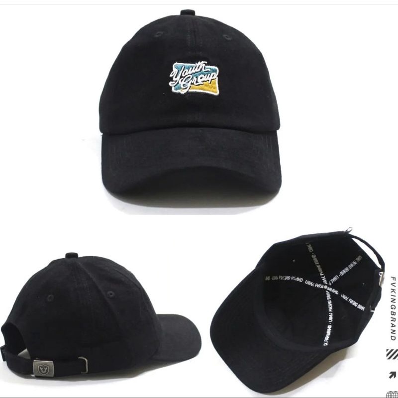 Topi Polo Caps Youth Group /gutbuly movement /Topi Distro Original/Topi Hitam