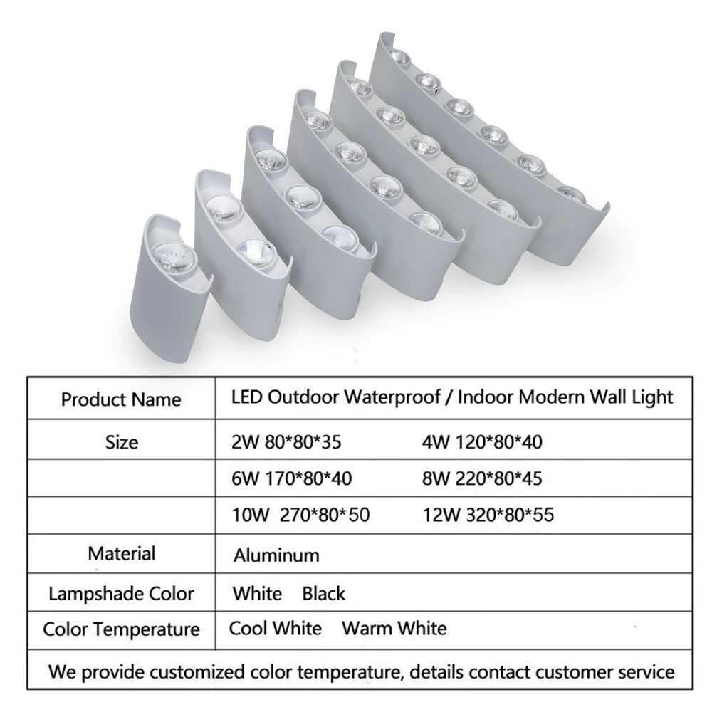 TaffLED Lampu Dinding Hias Outdoor Aluminium 8W 8 LED Warm White L-B15