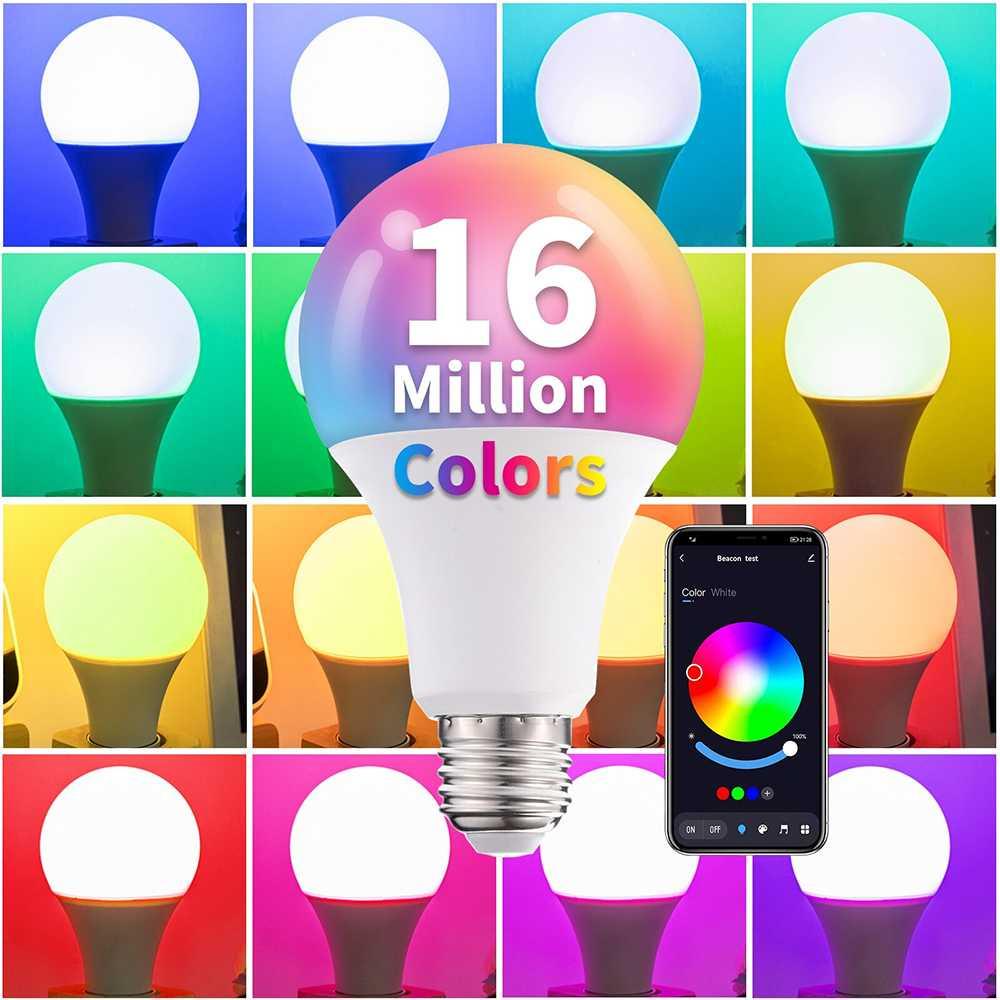 TUYA Lampu Bohlam RGB Smart Bulb Bluetooth Control E27 10 W Y-10W