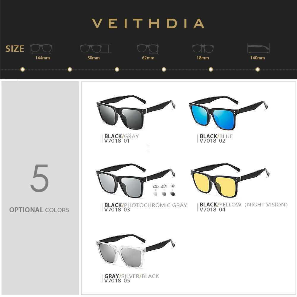 Veithdia Kacamata Classic UV Polarized Sunglasses 7018