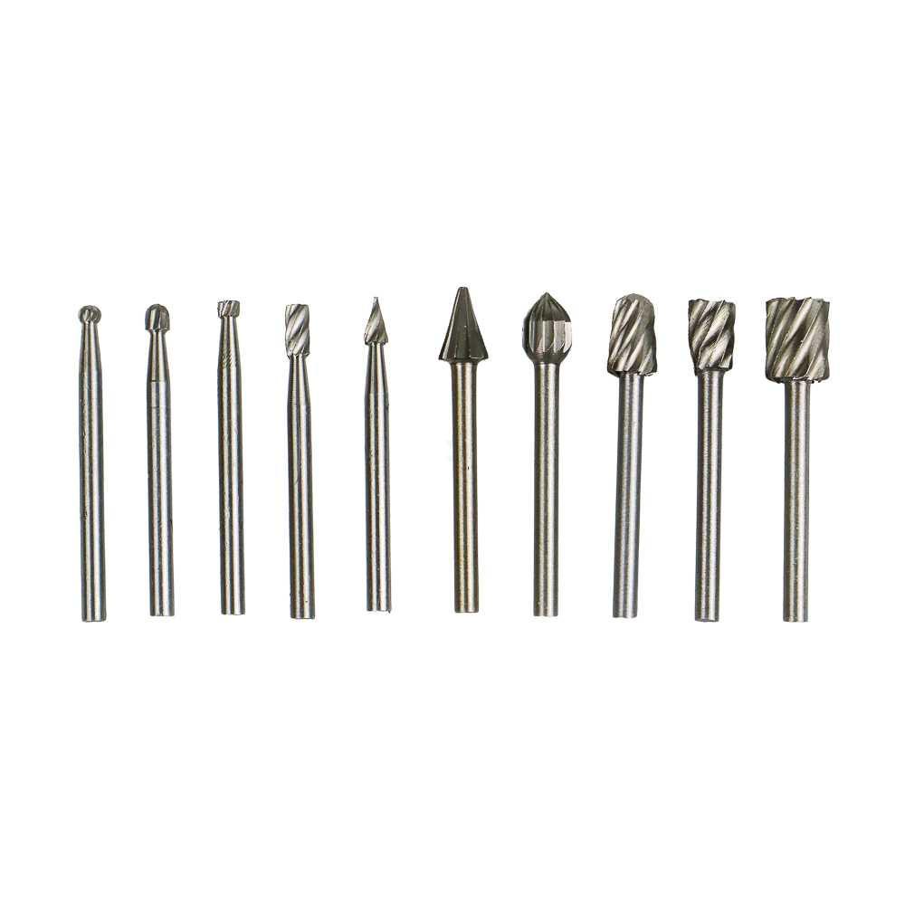 Taffware Mata Bor Tungsten Carbide Cone Spiral Bits 10 PCS - GJ0106