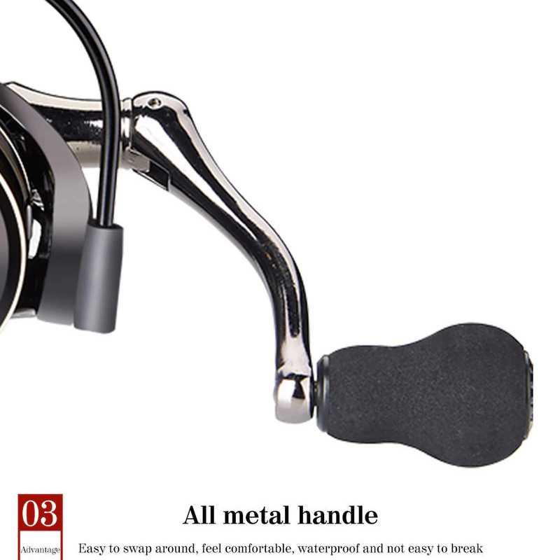 DEUKIO AC2000 Reel Pancing Spinning Fishing Reel 5.2:1 Gear Ratio Pancing Reel Power Handle Ril Pancing Reel Pancing Power Handle Pancing Casting Rell Pancing Power Handle Casting Reel Pancing Mini Reel Casting Reel Baitcasting Real Pancing Power Handle