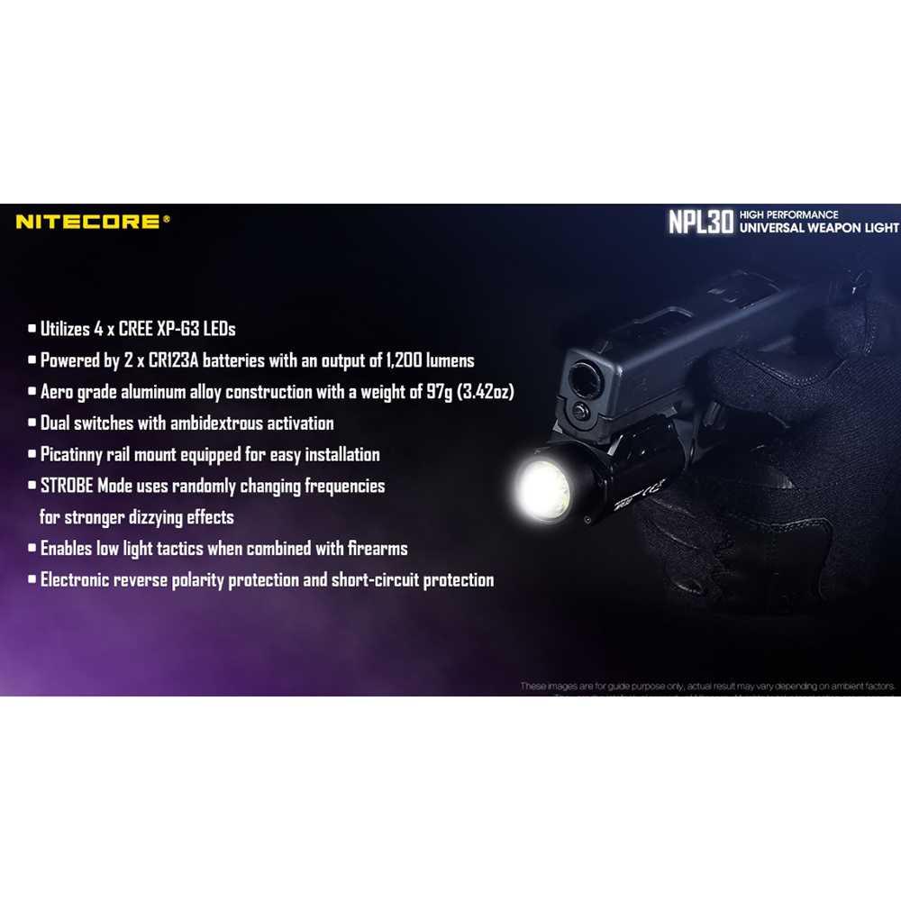 Senter Senjata Api - NPL30 Compact Weapon Light Senter Led Super Terang Senter Kepala Super Terang Senter Super Terang Laser Jarak Jauh Senter Mini Senter Cas Senter Swat Senter Kepala Luby Senter Kepala Dony Lampu Senter Kepala Senter Police