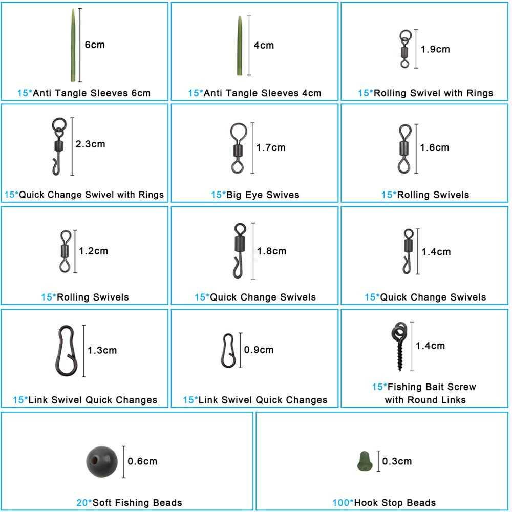 Shaddock Konektor Umpan Kail Pancing Set Carp Tackle Kit 300PCS JYJ06 Pancing Kail Pancing Pancingan Pancing Belut Kail Pancing Set Pancing Ikan Mata Pancing Kail Pancing Set Pancing Set Lengkap Alat Pancing Lengkap Pancing 1 Set Kail Belut Pancing Belut