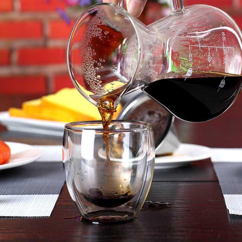 One Two Cups Coffee Maker Pot V60 Teko Kopi 500ml + Filter - YD-KT001