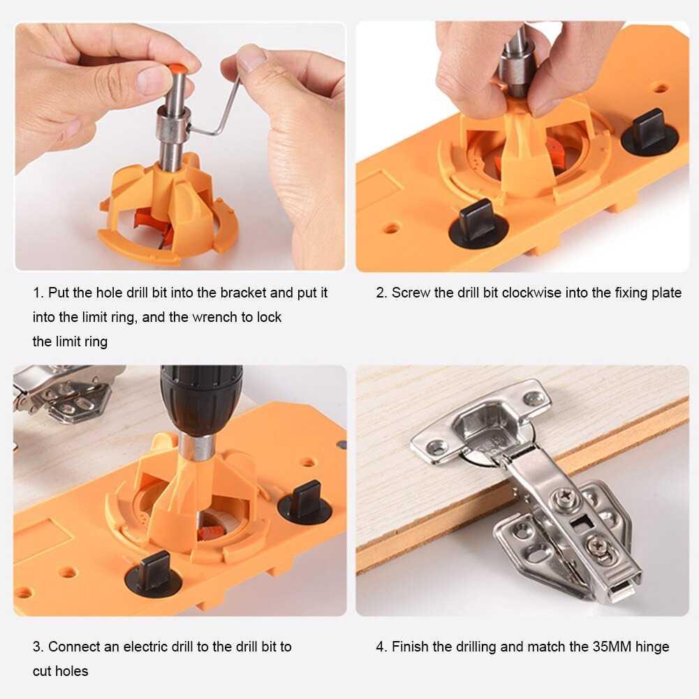 Xcan Alat Bantu Bor Hinge Jig Drill Guide Positioner 35mm - WX013