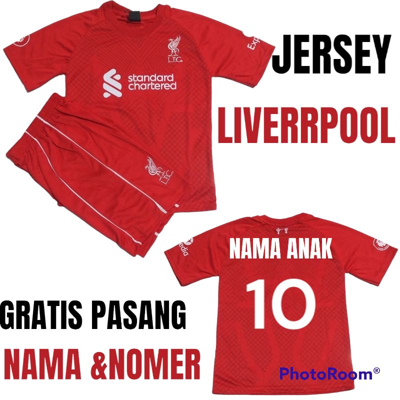 SETELAN JERSEY LIVERPOOLL UMUR 1-12 THN BAHAN DRYFIT