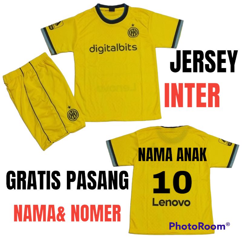 SETELAN JERSEY INTERR MILANN UMUR 1-12 THN BAHAN DRYFIT