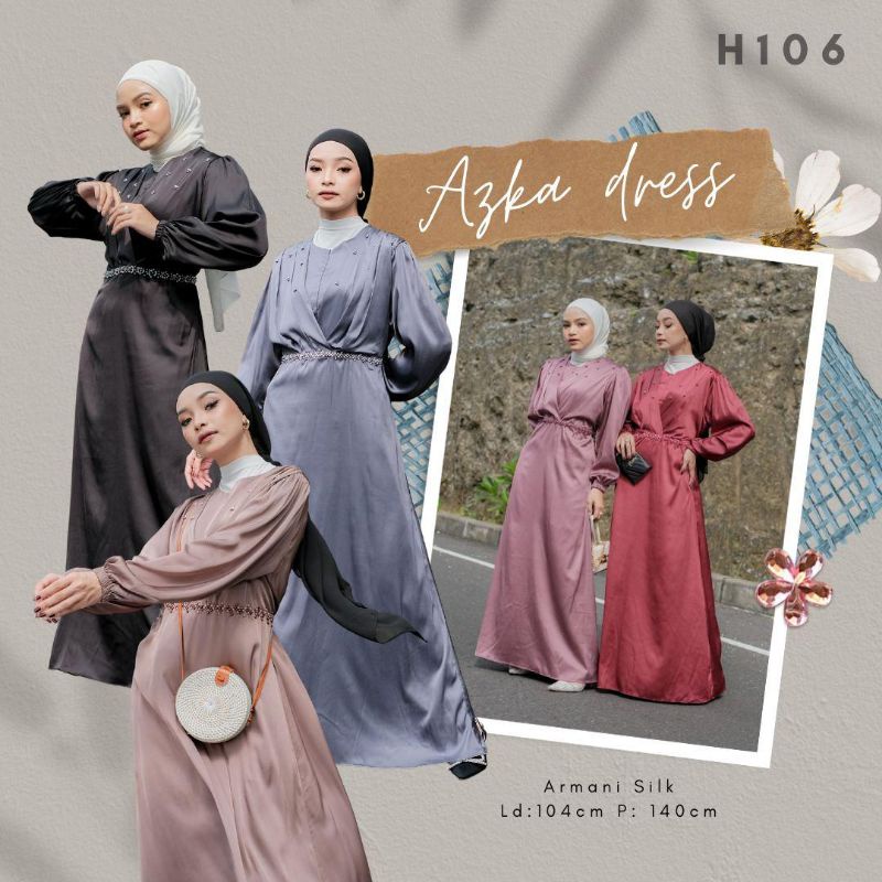 AZKA DRESS/ GAMIS KONDANGAN LEBARAN SILK MEWAH