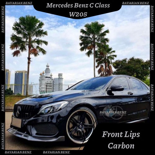 Front Lips Carbon Mercedes Benz C Class w205 C200 C250 AMG 2015 - 2018