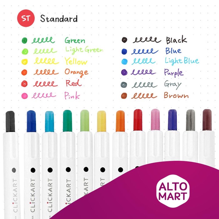 

Zebra ClickArt Marker 0.6mm Fineliner 1 Set 12 Warna Warni Spidol
