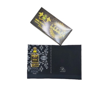 SARUNG SAMARINDA HMM POLOS - Hitam (F7R4) Sajadah Saku Free Tasbih Premium Sajadah Lebaran Motif Saj