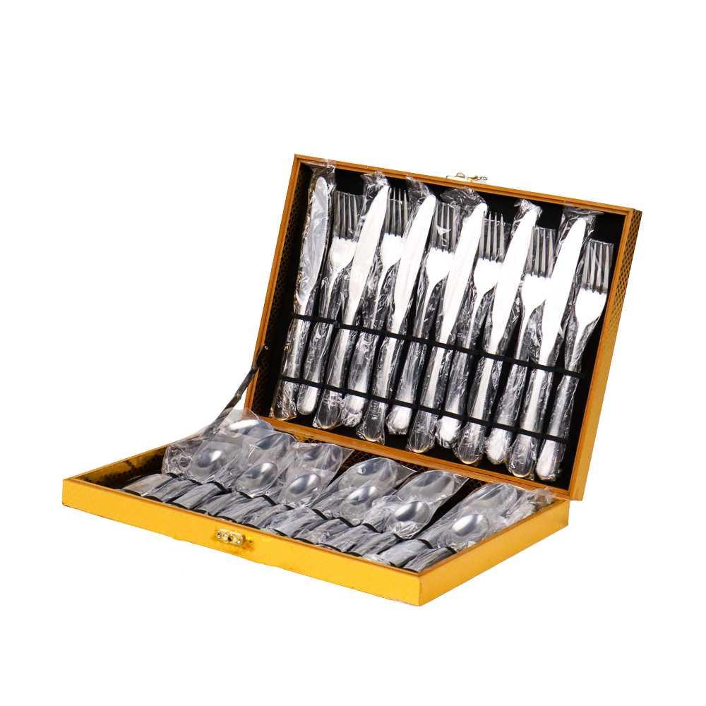 Elegant Life Set Perlengkapan Makan Sendok Garpu Pisau 24PCS JA24 Sendok Garpu Set Sendok Plastik Sendok Korea Stainless Sendok Garpu Plastik Bening Plastik Souvenir Sendok Makan Stainless Sendok Garpu Set Stainless Sendok Korea Set Souvenir Sendok Sendok