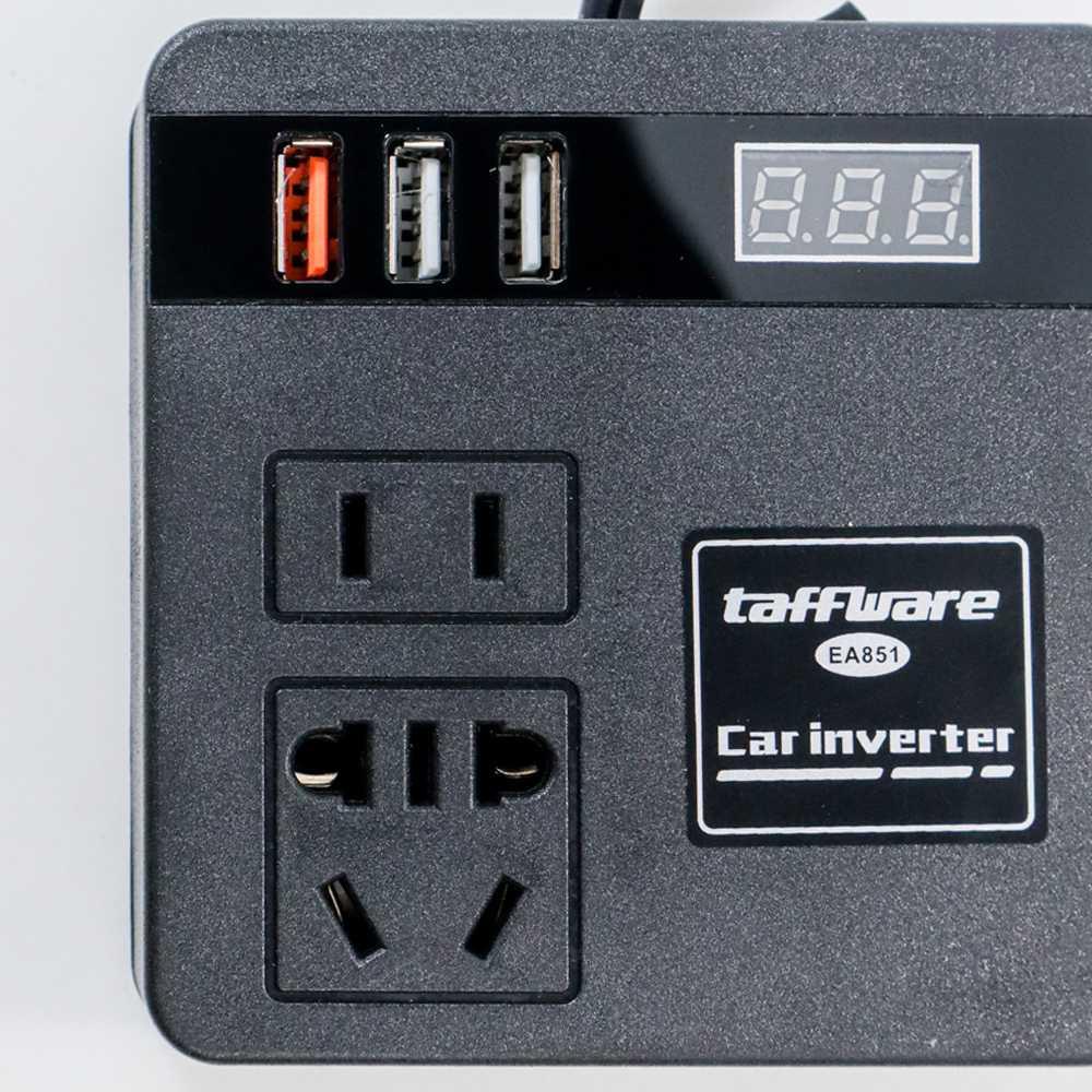 Taffware Car Power Konverter Fast Charging Inverter 100W A851