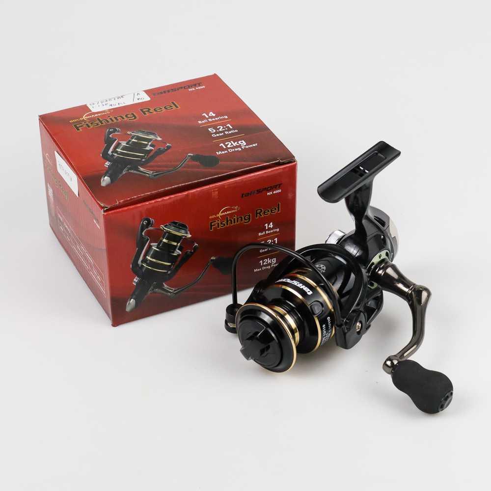 TaffSPORT Gold Sharking Metal Reel Pancing Spinning 5.2:1 NX4000 Pancing Reel Power Handle Ril Pancing Reel Pancing Power Handle Pancing Casting Rell Pancing Power Handle Casting Reel Pancing Mini Reel Casting Reel Baitcasting Real Pancing Power Handle