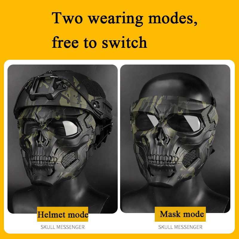 WoSporT Masker Motor Topeng Airsoft Gun Full Face Skull - MA-110