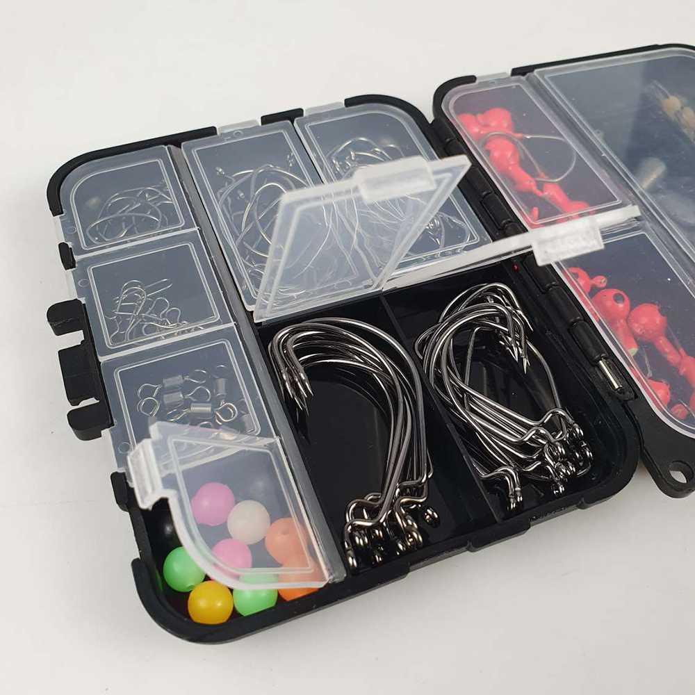 LUSHAZER Kail Pancing Fishing Hook Tackle Box Set 148 PCS JY07 Pancing Kail Pancing Pancingan Pancing Belut Kail Pancing Set Pancing Ikan Mata Pancing Kail Pancing Set Pancing Set Lengkap Alat Pancing Lengkap Pancing 1 Set Kail Belut Pancing Belut Sawah