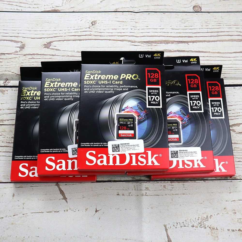 Extreme Pro SDXC Card UHS-I U3 V30 Class 10 (170MB/s) DSDXXY