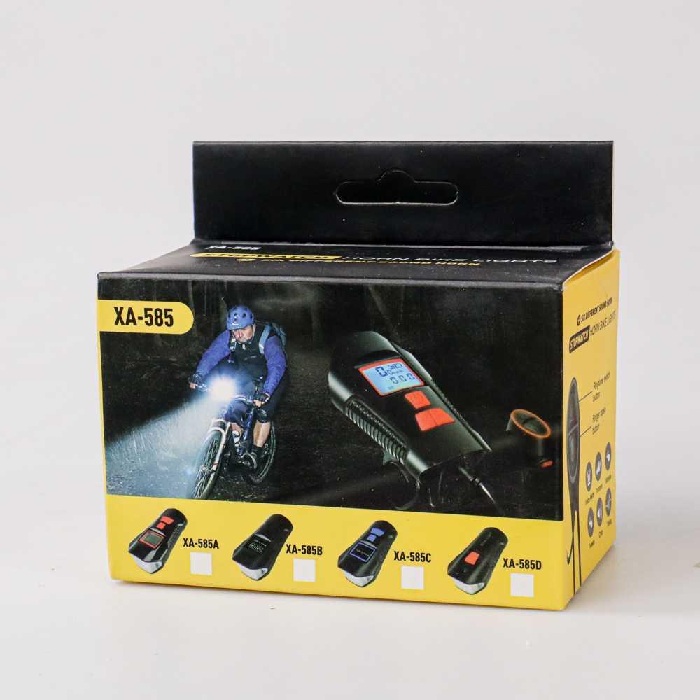 TaffSPORT Lampu Klakson Sepeda LCD Waterproof+Speedometer XA-585