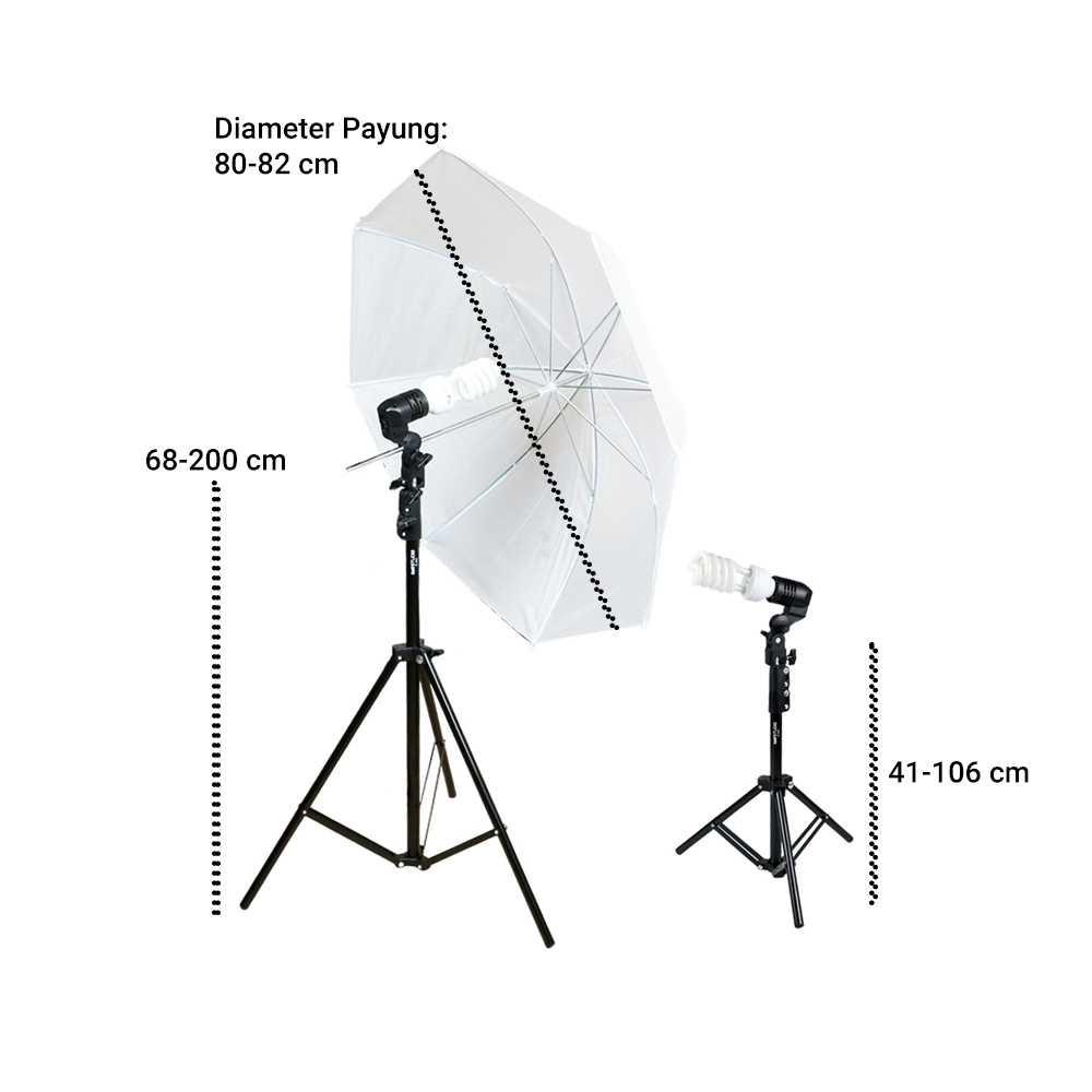 TaffSTUDIO Portrait Foto Studio Lighting Kit Youtube Vlog - VL-9004