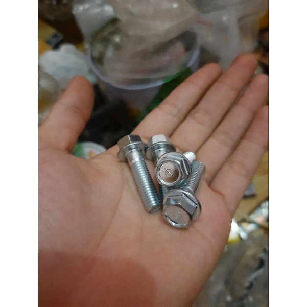 baut shok beat scoppy esp karbu baut flange kunci 12 panjang 3cm