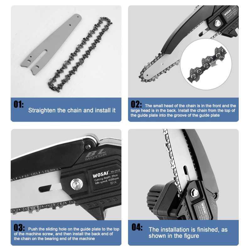 WOSAI Chain Guide Rantai Gergaji Chainsaw Part 6 Inch DB-6 Rantai Mini Aksesoris Gergaji Listrik Gergaji Mesin Mesin Gergaji Mesin Mini Gergaji Besi Listrik Mesin Gergaji Kayu Senso Gergaji Mini Gergaji Kayu Listrik Gergaji Listrik Mini Mata Gergaji Kayu