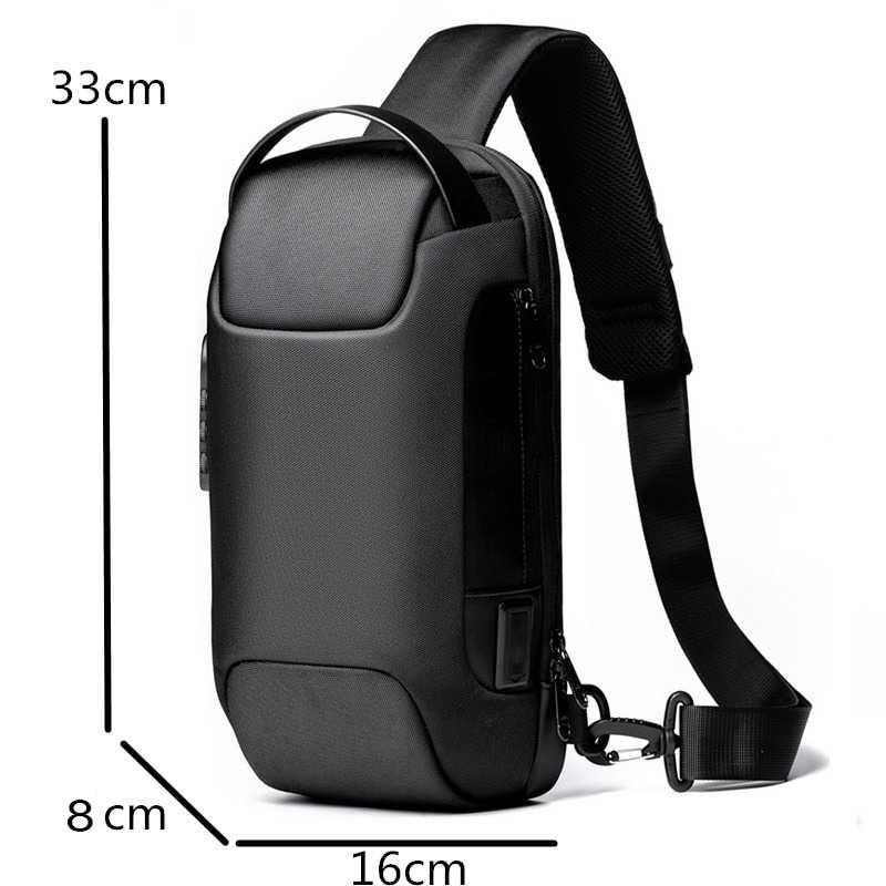 Suutoop Tas Selempang Crossbody Coded Lock with USB Charger Port P-050