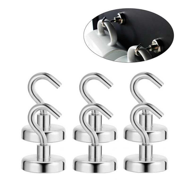 YOMI Magnet Gantungan Hook Strong Neodymium 20mm 8 PCS - D12 Gantungan Baju Baju Bayi Rak Baju Anak Hanger Baju Putih Gantungan Baju Dinding Gantungan Baju Berdiri Gantungan Baju Bayi Rak Gantungan Baju Kayu Putih Hiasan Dinding Aesthetic