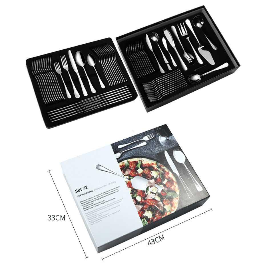 FDA Cutlery Set Perlengkapan Makan Sendok Garpu Pisau 72 PCS TW872 Sendok Garpu Set Sendok Plastik Sendok Korea Stainless Sendok Garpu Plastik Bening Plastik Souvenir Sendok Makan Stainless Sendok Garpu Set Stainless Sendok Korea Set Souvenir Sendok Sendo