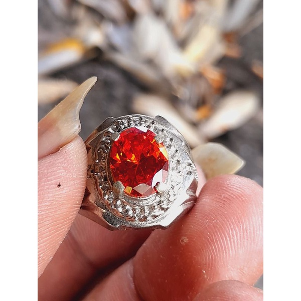 BATU AKIK MERAH SIAM MODEL CUTTING DIAMOND