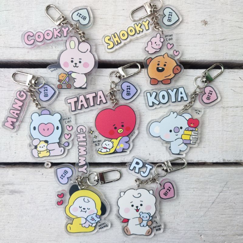 [YS] BT21 / TINYTAN BTS KEYCHAIN AKRILIK