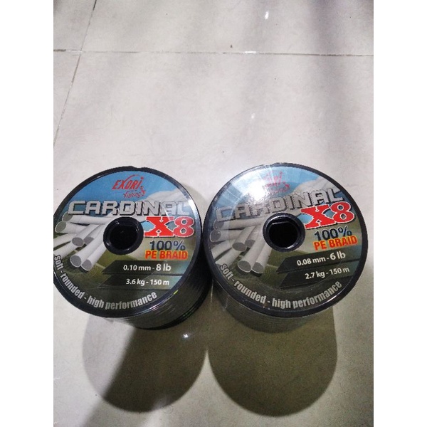 SENAR PE CASTING ULTRALIGHT EXORI CARDINAL 6LB DAN 8LB
