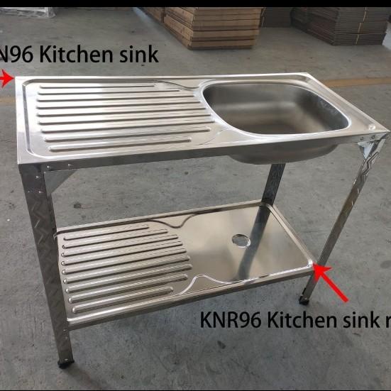 BAK CUCI PIRING PORTABLE BAK CUCI PIRING STAINLESS KAKI 96CM