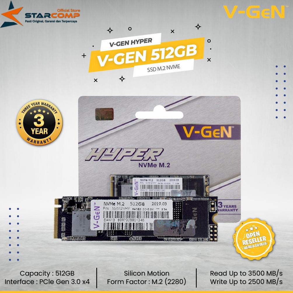 SSD V-Gen NVME M.2 Hyper 512GB