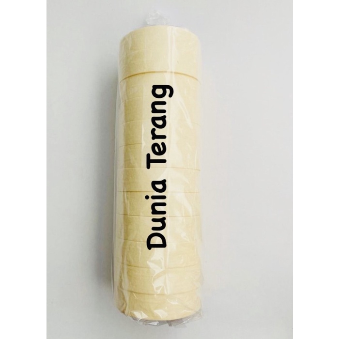 

TERMURAH 12PCS Isolasi Kertas 24 mm GOLDTAPE Masking Tape 1in Lakban Kertas