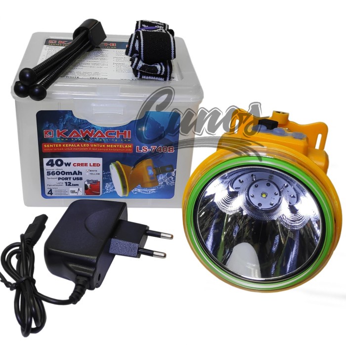 Terlaris Senter Kepala Selam 40 Watt / Senter Kepala Selam Kawachi Ls-740B