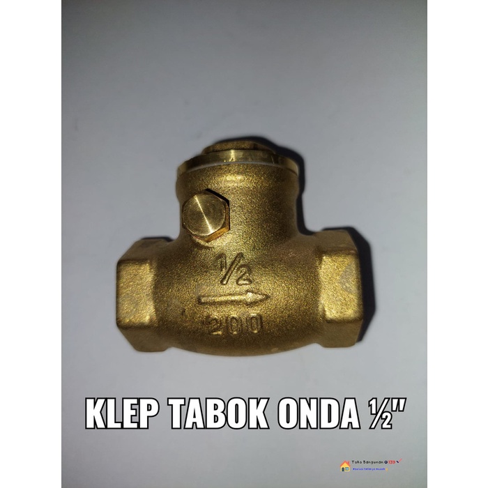 Klep Tabok Kuningan /Swing Check Valve Onda