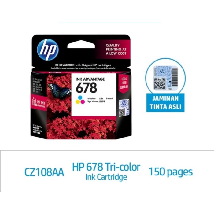 Terlaris Tinta Printer Hp Original 678 Tri-Color / Deskjet 1515 2515 2545 2645