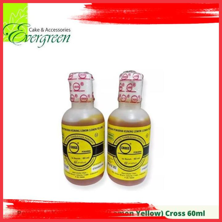 

(BHN) PEWARNA MAKANAN CROSS KUNING LEMON (LEMON YELLOW) 60ML