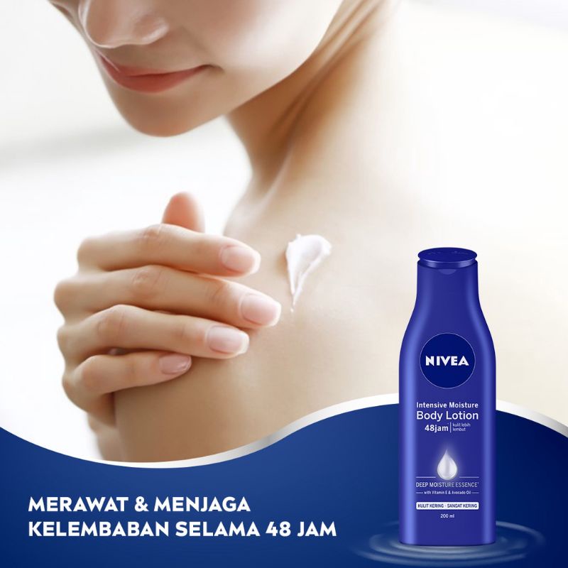 NIVEA Intensive Moisture Body Lotion Deep Moisture Essence With Vitamin E &amp; Avocado Oil