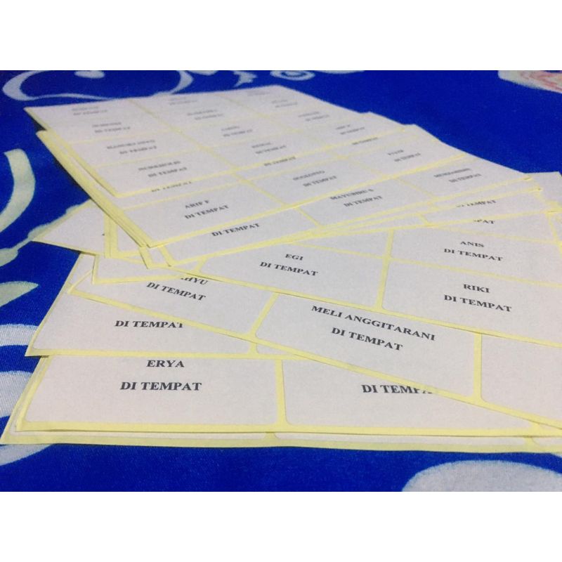 

Label / Stiker Nama Undangan