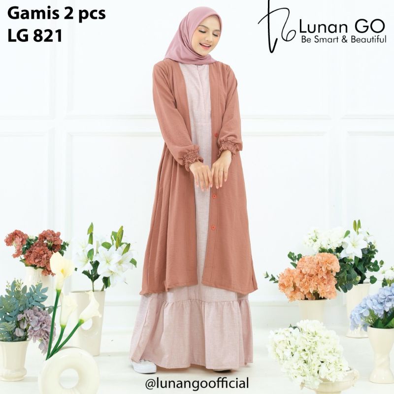 Gamis Inner-Outer Remaja LunanGo Original LG 821